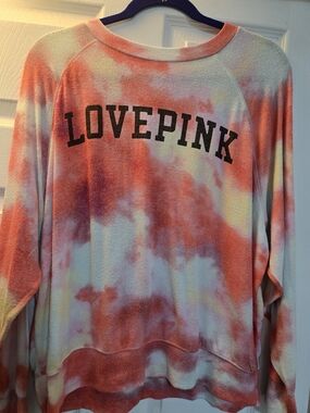 Victoria-s Secret PINK Tie Dye Slouchy Lightweight Sweatshirt